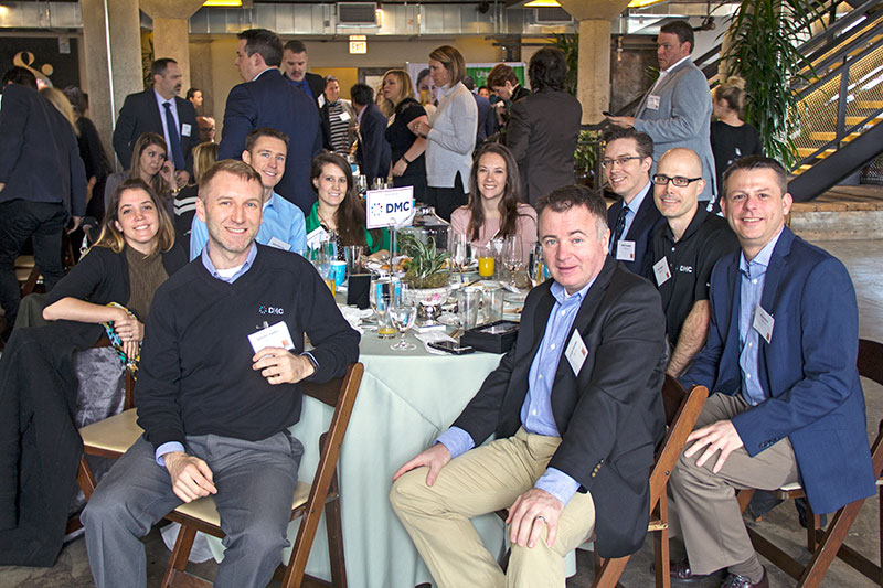 Photo of DMC employees at the 2017 Crain's Chicago Best Places to Work Awards