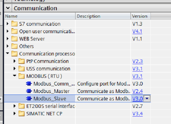 simatic modbus rtu