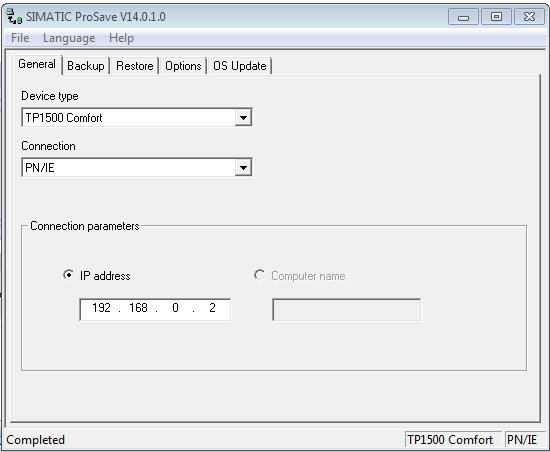 Siemens Prosave Software