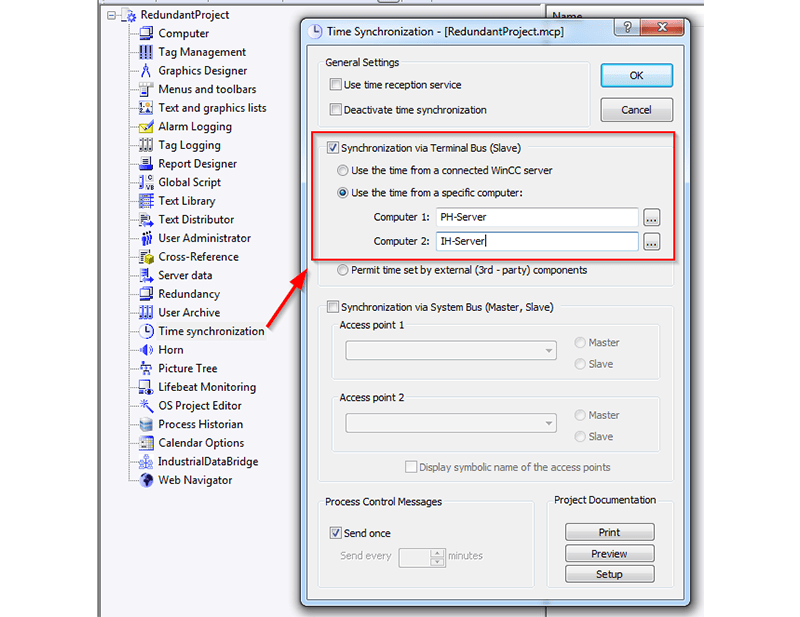 Connect PH within WinCC