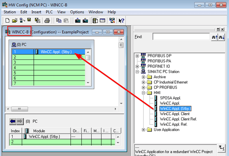 Selecting WinCC App