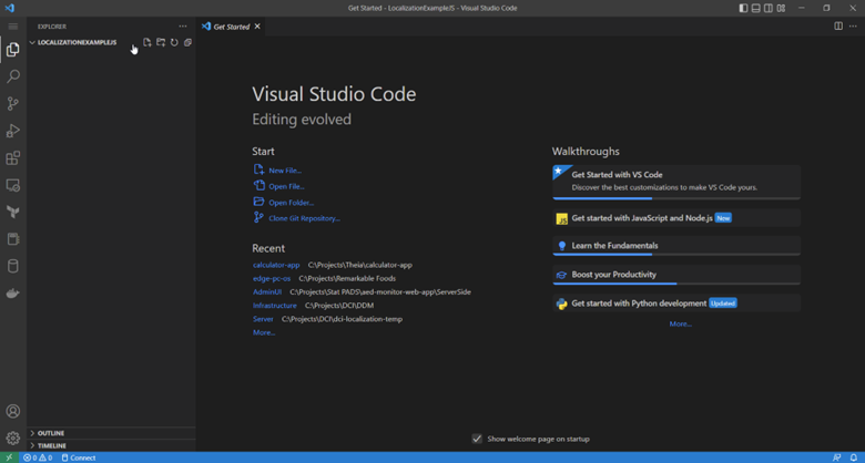 Open Visual Studio Code