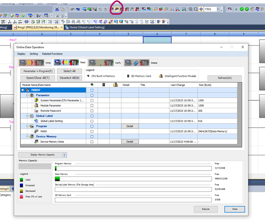 Online Data Operation R08SF