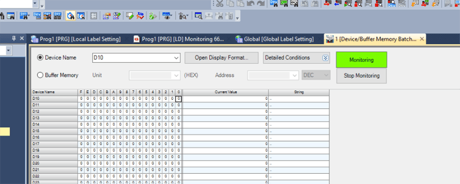 Device Buffer Memory Batch Monitoring