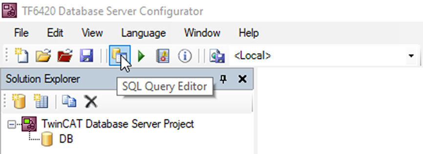 TF6420 Database Server SQL Query Editor