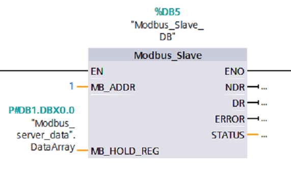 Siemens modbus slave 1500 1200 master