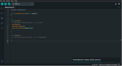 Arduino IDE with some sample code