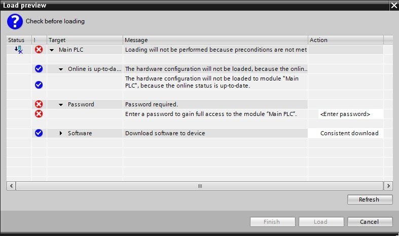 Siemens Block Protection Download with Write Protection.