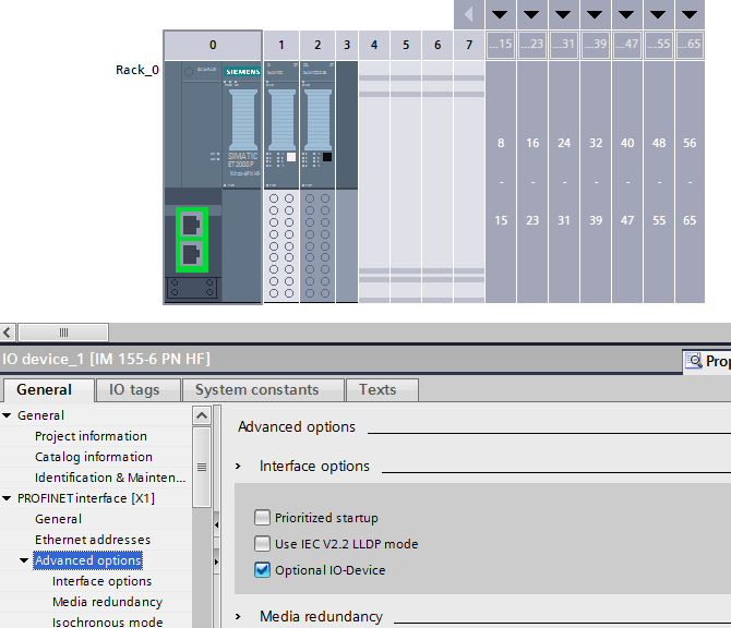 Defining a Remote Rack to be Optional