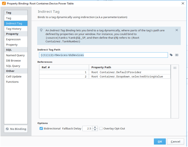 Ignition device creation window