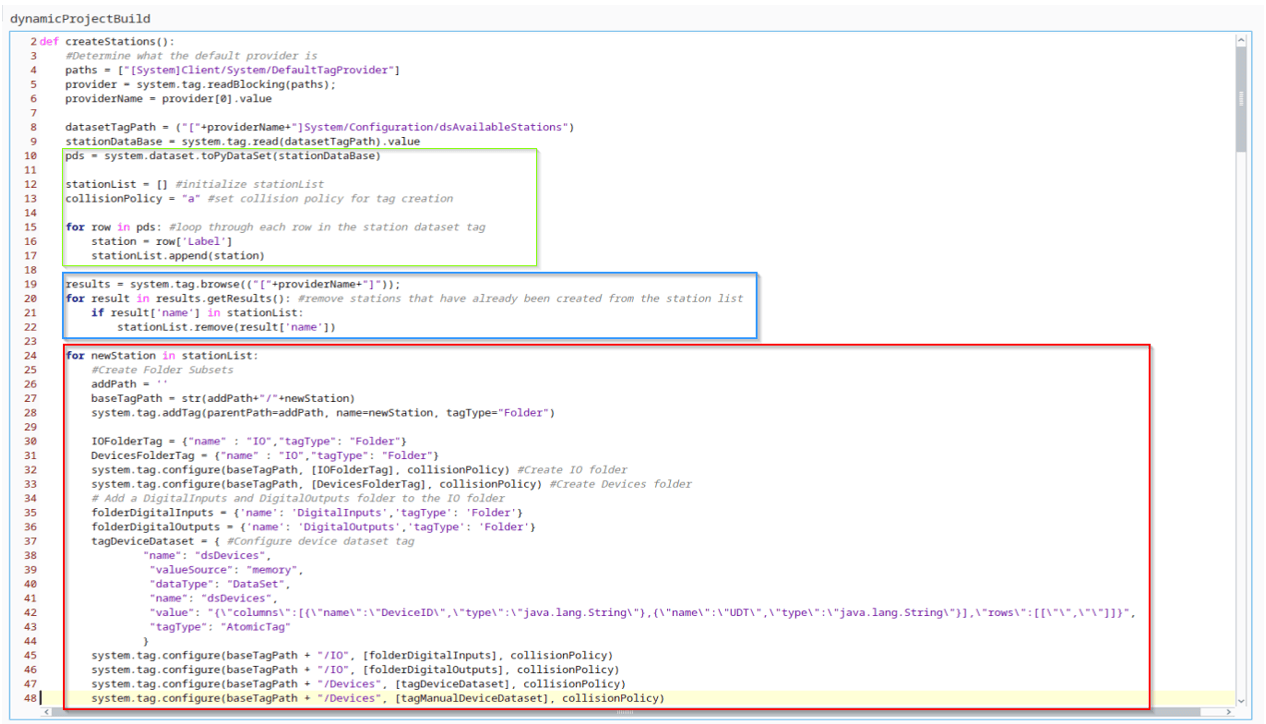 Ignition dynamicProjectBuild script