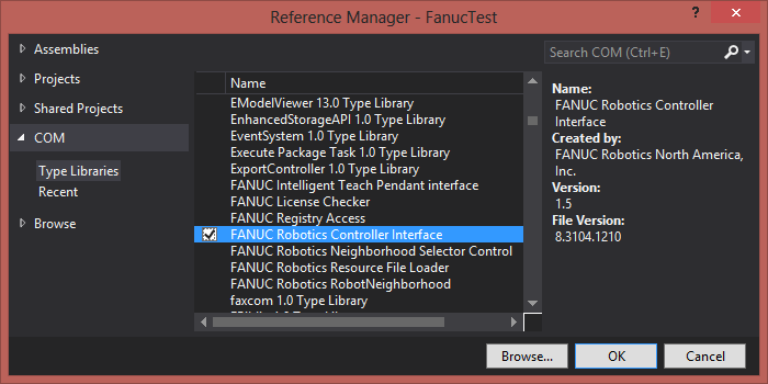 FANUC COM Reference