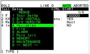 Fanuc Teach Pendant Controlled Start Variable Menu