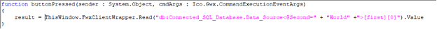 String in SQL call