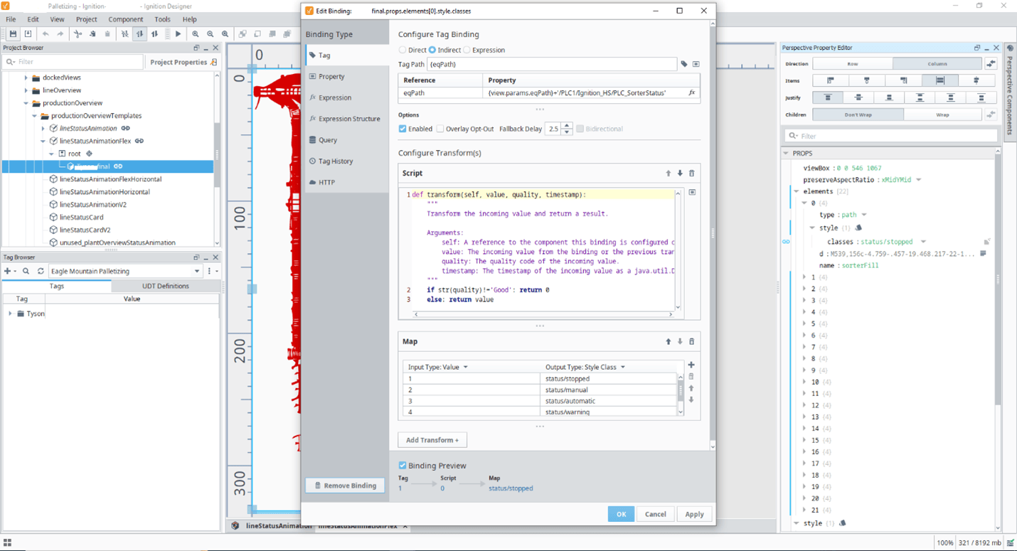 Creating dynamic bindings for each element