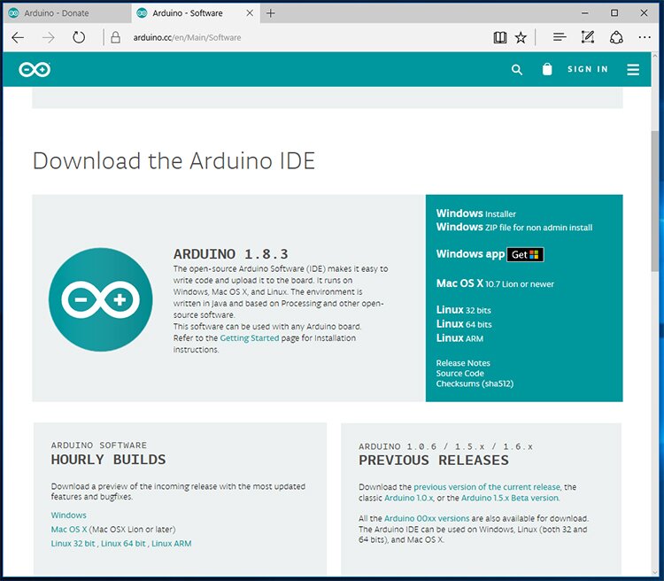 Arduino software download, free