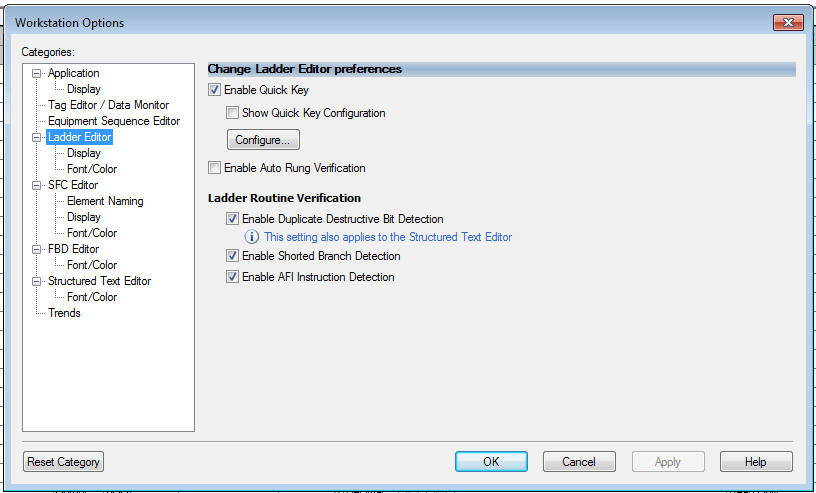 Photo of RSLogix 5000 Ladder Editor Quick Keys