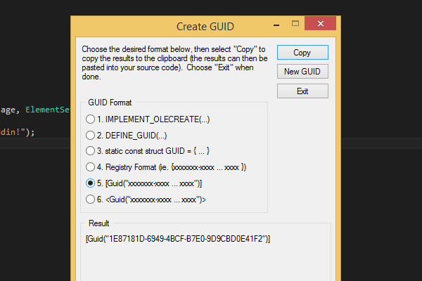 Revit API add-in - creating a GUID