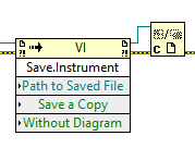 Screenshot of save the VI.