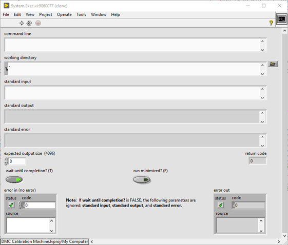 Execute Command Line Arguments from LabVIEW - NI