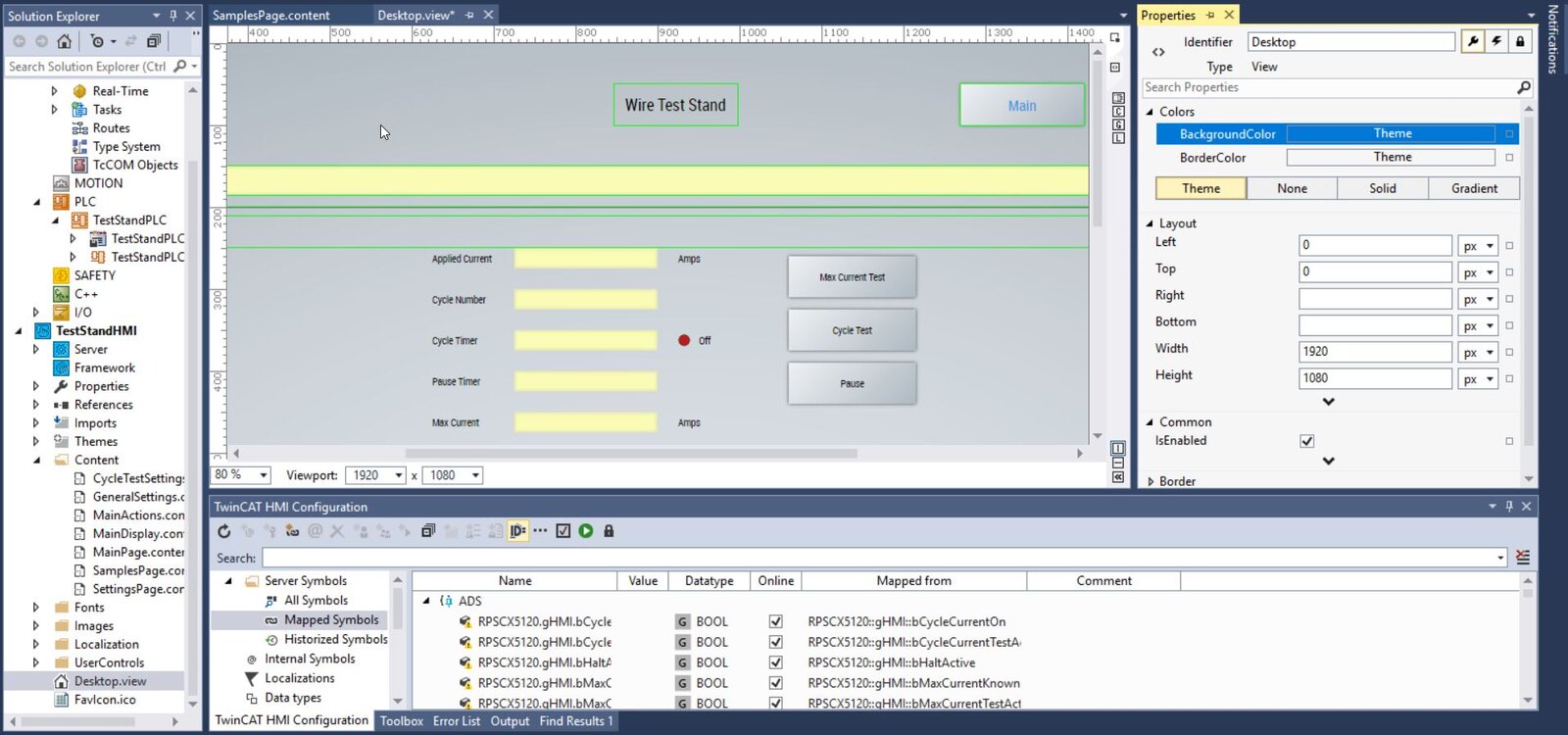 TwinCAT HMI Development in Visual Studio