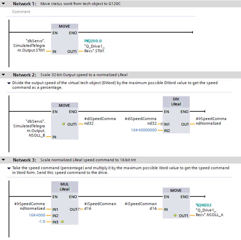 siemens telegram simulation in TIA Portal