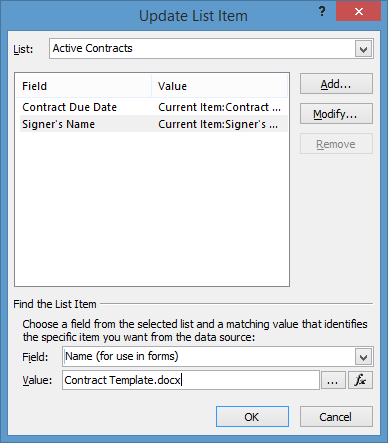 Update Metadata in newly Created Document