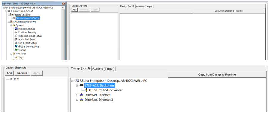 datastore plus step by step setup in factorytalk viewstudio