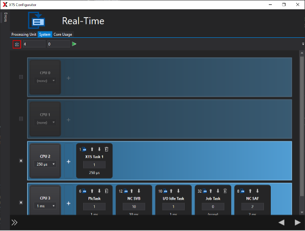 configure beckhoff XTS Real-Time Settings