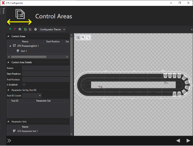 configure beckhoff xts control areas