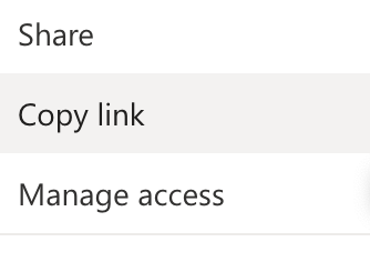 Copy Link Sharing Window in SharePoint Online