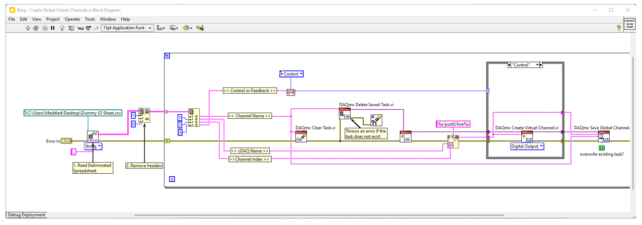 Screenshot of code on a laptop