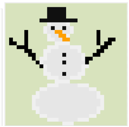 Snowman drawn in LabVIEW Icon Editor