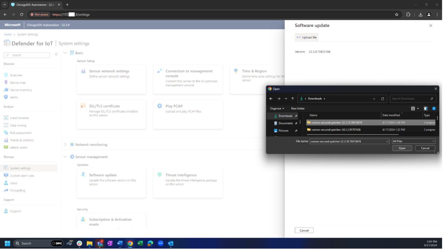 Microsoft Defender for IoT downloads