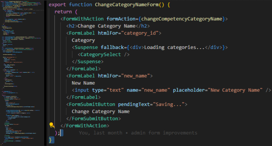 Comparison between a plain React component and the same component written in Next.js