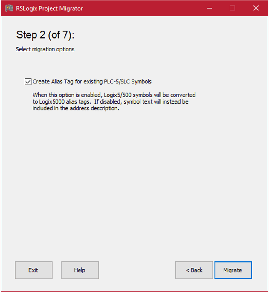 RSlogix project migrator step 2