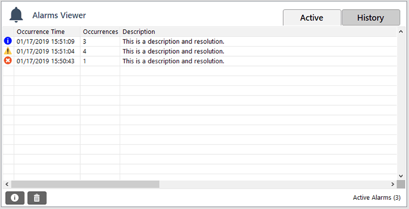 DMC Alarms Toolkit for LabVIEW Alarms Viewer